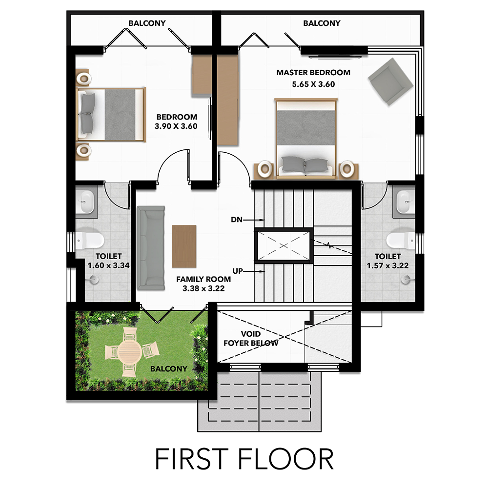 Villa 1 First Floor Plan